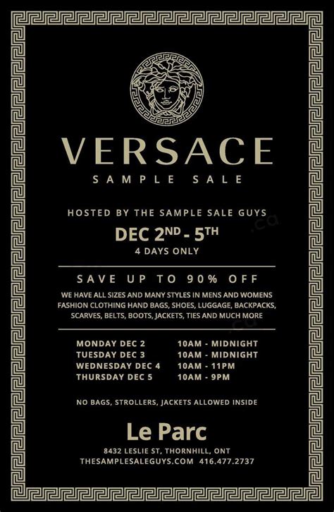 versace sample sale near me|Versace free sample.